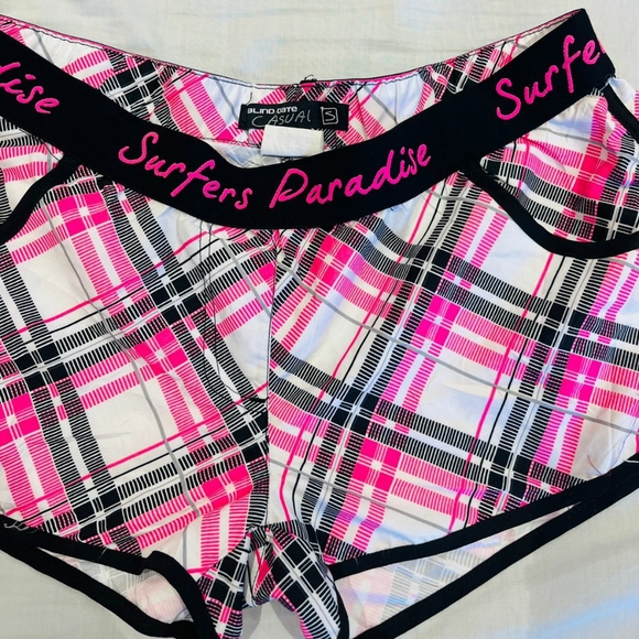 Pink and white chequered shorts - Picture 7 of 7